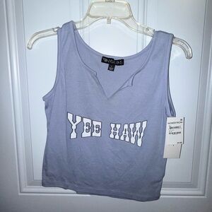 BNWOT Women's Purple YEE HAW Tank Top